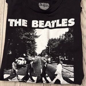 The Beatles Black and White Abbey Road Graphic Shirt